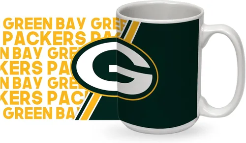 Vista 26 de Rico Industries NFL Football 15 oz White Ceramic Mug