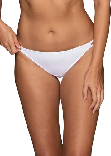 Vista 130 de Vanity Fair Bragas de bikini con tira para mujer, Illumination, con elástico sedoso y ribete de satén Paquete de 3 Negro (Midnight Black)