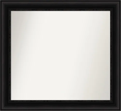 Vista 263 de Amanti Art Espejo personalizado, espejo de baño negro puente, espejo de pared o espejo de tocador de baño sobre el fregadero (26 x 26 pulgadas)