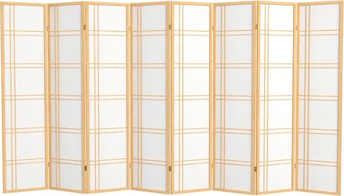Vista 28 de Oriental Furniture - Pantalla Shoji de doble cruz de 6 pies de alto, color negro, 3 paneles