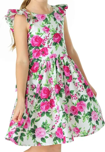 Vista 270 de Vestido de verano para niña, de algodón, con diseño floral