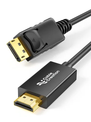 Vista 12 de CableCreation 4K - Cable DisplayPort activo a HDMI de 6 pies, cable DP a HDMI DP 1.2 4K x 2K & 3D Audio/Video Monitor Cable, compatible