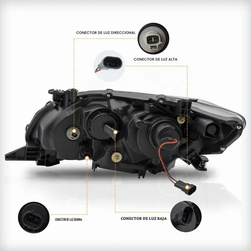 Vista 5 de VLAND Compatible con el conjunto de faros delanteros Toyota Corolla 2011 2012 2013 (no para modelos COROLLA LE)