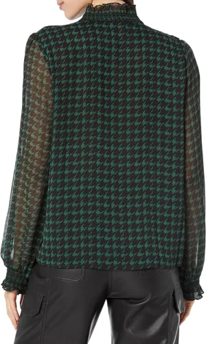 Vista 2 de Karl Lagerfeld Paris Blusa de pata de gallo para mujer