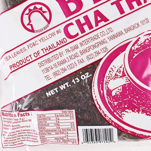 Vista 2 de Tea Zone 13 oz de hojas de té tailandés