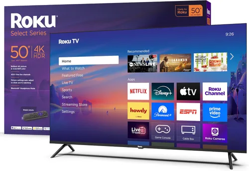 Vista 16 de Roku Smart TV 2026 – Serie Select de 43 pulgadas, 4K HDR TV – Roku TV con control remoto por voz – Televisión LED de pantalla plana con Wi-Fi