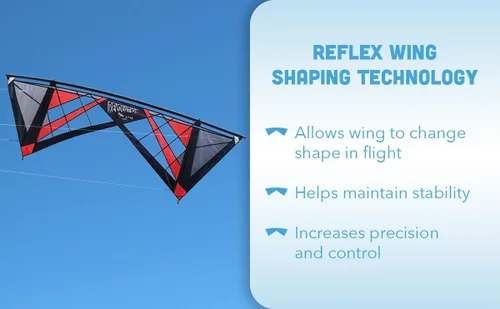 Vista 6 de Revolution Kites Reflex RX Spider Kite (modelo ventilado) - con mangos/juego de línea