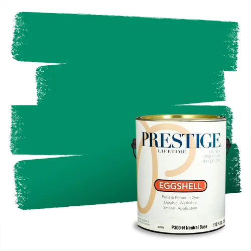 Vista 78 de Prestige Paints - Pintura exterior e imprimación en uno, 1 galón, plano, compatibilidad comparable con el color menta «Whipped Mint» de Behr
