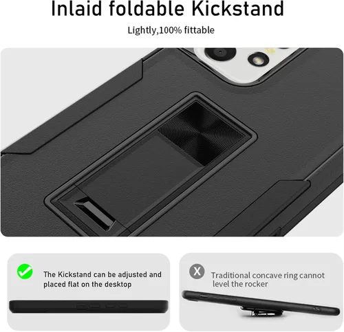 Vista 6 de MDCN Funda para Samsung A53 5G, Galaxy A53 5G, grado militar, resistente, con protector de pantalla HD, anillo magnético, soporte para automóvil