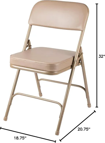 Vista 13 de OEF Furnishings Serie OEF3200 Sillas plegables de vinilo de alta calidad, resistentes, de grado industrial, asiento ultra acolchado de 2 pulgadas