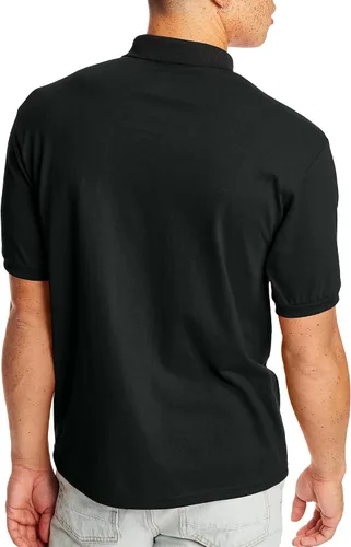 Vista 3 de Hanes Polo de manga corta con bolsillo para hombre (paquete de 2)