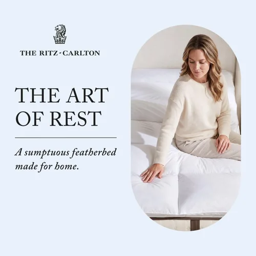 Vista 2 de The Ritz-Carlton Featherbed - Relleno de plumas hipoalergénico con funda de algodón - Queen