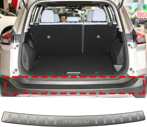 Vista 2 de Protector de parachoques trasero de acero inoxidable para automóvil, accesorios para Nissan Rogue 2021-2023, piezas de automóvil, cubierta de umbral
