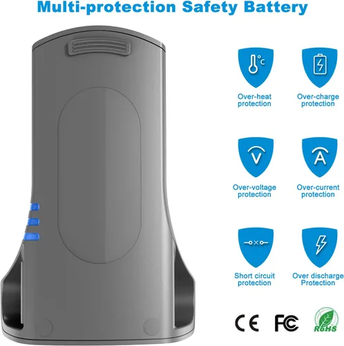 Vista 5 de Wodeuibr Repuesto para batería Shark XSBT620 compatible con aspiradoras inalámbricas IZ162H IZ163H IZ362H IZ363H Shark, batería de iones de litio