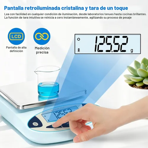 Vista 5 de Báscula de laboratorio 176.37 oz x 0.0004 oz, balanza analítica digital