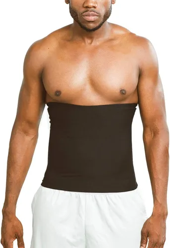 Vista 2 de Sweat Shaper Faja reductora de cintura premium para hombres, cinturón de sauna para entrenamiento de cintura, sin neopreno, cinturón adelgazante
