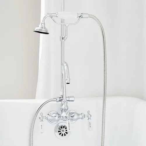 Vista 6 de Signature Hardware 483853 Paquete de Acabados para Duchas de Reacondicionamiento con Cabezal de Ducha de 4-7/8" y Kit de Conversión de Ducha de Mano