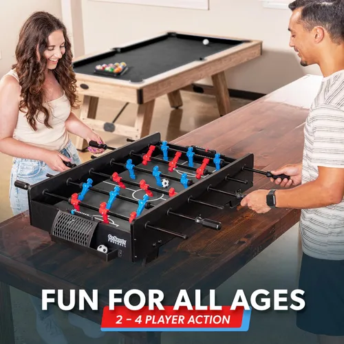 Vista 4 de Juego de futbolín de mesa GoSports de 32 pulgadas - Roble o Negro Tabletop
