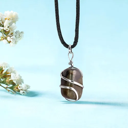 Vista 115 de PYOR Collar con colgante curativo de Reiki de cristal, gemas de buena suerte, prosperidad, riqueza, piedras preciosas naturales, collares de buena