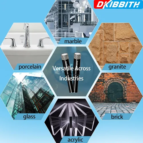 Vista 5 de Juego de 3 brocas de núcleo de diamante de 5/8", brocas para azulejos de 16mm para cerámica, porcelana, mármol, granito, azulejos, piedra, ladrillo