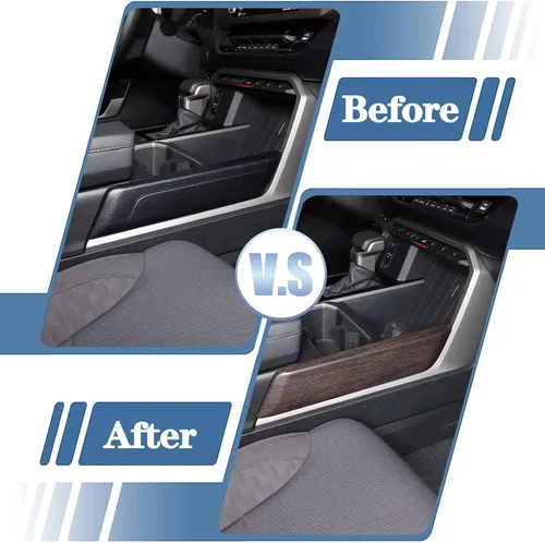 Vista 5 de Cubierta decorativa para panel de engranajes central de automóvil compatible con Toyot @Tundra/Sequoia 2022-2023 Panel de engranajes central