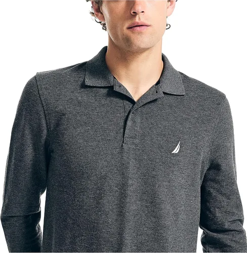 Vista 4 de Nautica Polo de manga larga de ajuste clásico para hombre