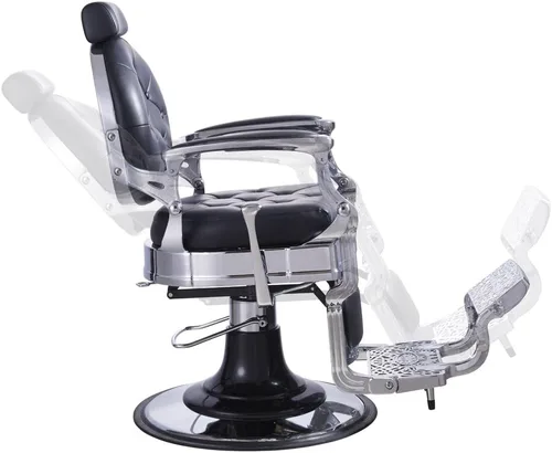 Vista 5 de Silla de peluquería resistente para hombre. Silla hidráulica para peluquería, Vanquish