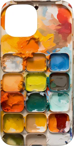 Vista 6 de Pinturas de acuarela y paleta de pintura, funda colorida para el iPhone 17