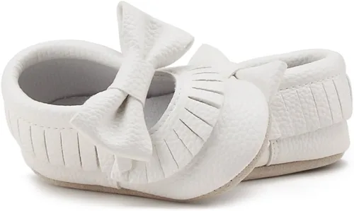 Vista 7 de Zapatos de cuna con borla y suela suave para bebés y niños pequeños