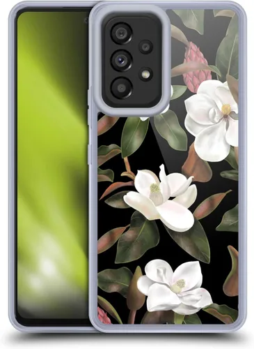 Vista 8 de Head Case Designs Funda de gel suave con licencia oficial de Anis Illustration Grey Aqua Magnolias compatible con Samsung Galaxy A53 5G (2022)