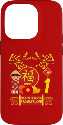 Vista 17 de iPhone 16 1 Año viejo Niños Año Nuevo Chino Decoración Rojo Sobre Caso