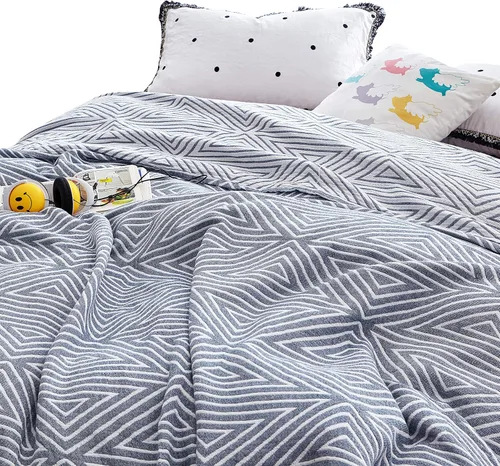 Vista 16 de MEJU Manta ligera de muselina marrón para perros, cachorros, para niños, para cama, sofá, 100% algodón peinado, de 3 capas, suave y cálida