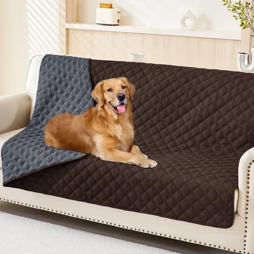 Vista 118 de Smiry Funda Impermeable para Cama de Perro Manta para Mascotas, Manta Suave y Lavable para Perros para Muebles Cama Sofá Sofá Reversible, a Cuadros