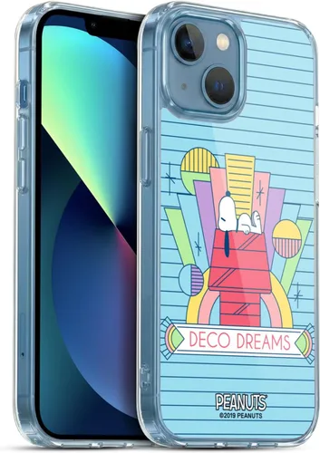 Vista 141 de Head Case Designs Snoopy Deco Dreams - Funda de gel suave con licencia oficial de Peanuts Blue Pattern compatible con Apple iPhone 7 Plus/iPhone 8