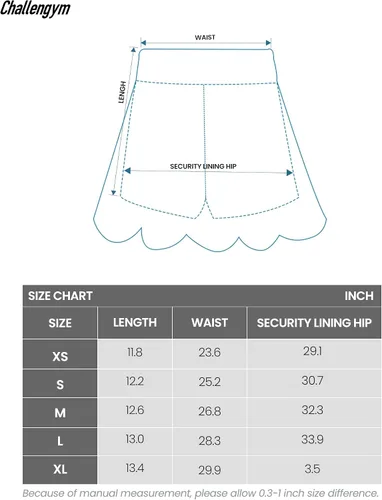 Vista 6 de Challengym Falda de tenis para mujer, falda pantalón atlética, minifalda plisada, cintura alta, para entrenamiento, correr, golf, faldas en capas