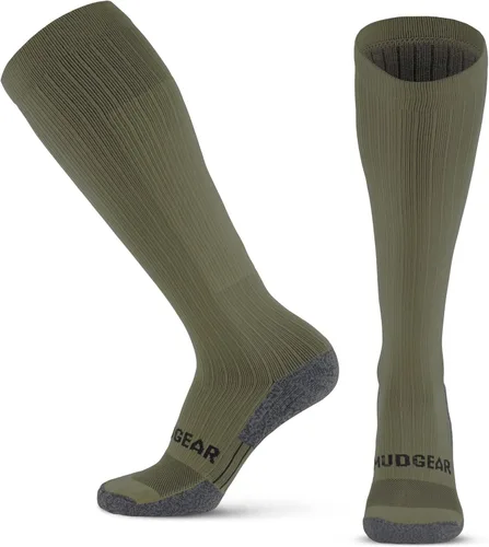 Vista 11 de MudGear Calcetines de compresión graduados, duraderos, resistentes al sudor, calcetines de rendimiento OCR con plantilla acolchada, fabricados