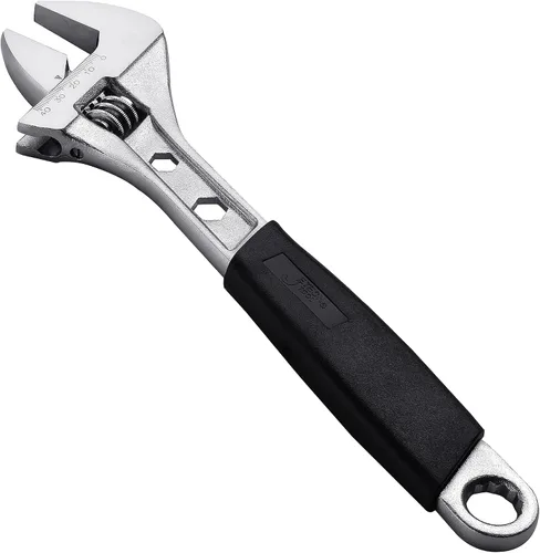 Vista 6 de Jetech Llave ajustable de 8 pulgadas con mango de agarre suave, llave de palanca de cambios profesional, apertura de gran calibre, acero al cromo