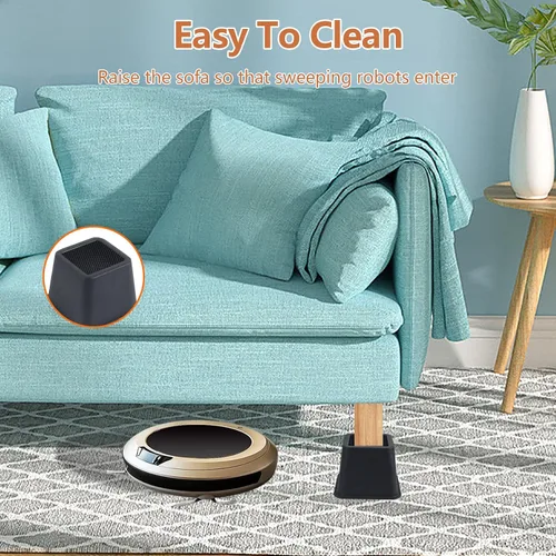 Vista 3 de DEDU Elevadores de cama de 3 pulgadas, resistentes, paquete de 9 elevadores de muebles para sofás de gran tamaño, elevadores de sofá con almohadilla