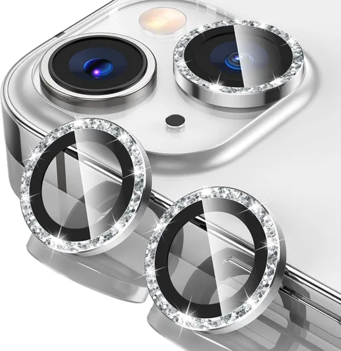 Vista 17 de Tensea Protector de Lente de Cámara para iPhone 13 mini/iPhone 13, Cubierta de Cámara de Vidrio Templado 9H Protector de Pantalla Anillo Individual