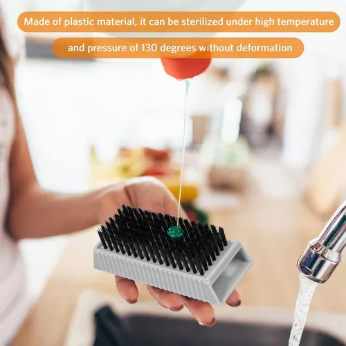 Vista 4 de 5 cepillos de uñas para limpiar las uñas, cepillos de mano para limpiar las uñas para hombres, cepillo no desechable, plástico resistente para manos
