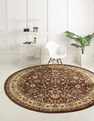 Vista 48 de Unique Loom Sialk Hill Collection - Alfombra de área Washington (6' 1" x 9' Rectángulo Burdeos/Crema)