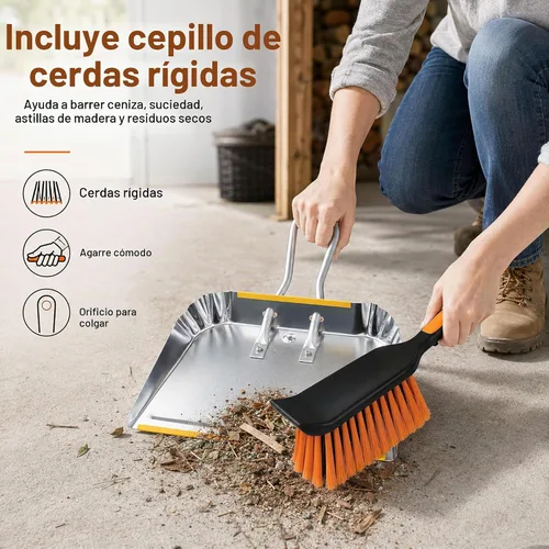 Vista 3 de Sartén de metal resistente de 17 pulgadas con juego de cepillos