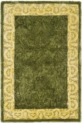 Vista 30 de SAFAVIEH Silk Road Collection SKR213G - Alfombra decorativa de lana tradicional hecha a mano, 2 x 3 pies, color granate y marfil