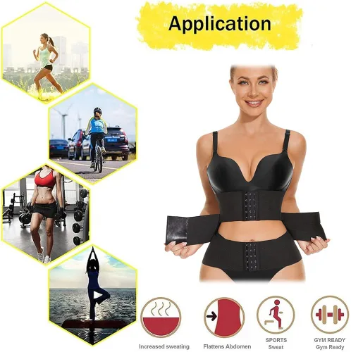 Vista 7 de NINGMI Entrenador de cintura para mujer, faja moldeadora de cintura, control de abdomen, faja moldeadora de cuerpo, faja moldeadora de cintura