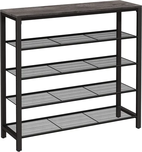 Vista 10 de VASAGLE Armario para zapatos con 2 cajones abatibles, capacidad para hasta Divisores ajustables y extraíbles, entrada, 31.5 x 9.4 x 40.2 pulgadas
