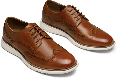 Vista 6 de Jousen Zapatos de vestir para hombre Brogue Formal con cordones Oxfords