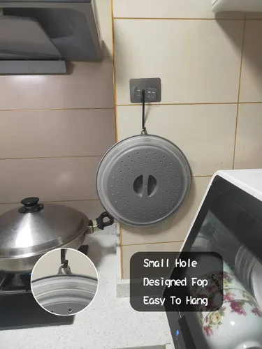 Vista 6 de Cubierta contra salpicaduras de microondas para alimentos, protector contra salpicaduras de cocina Micowave, tapa a prueba de platos, apta
