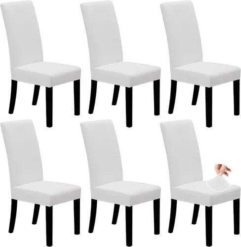 Vista 32 de Easy-Going - Juego de 2 fundas elásticas para sillas de comedor, fundas para sillas de comedor, fundas para sillas Parsons para comedor, ceremonia