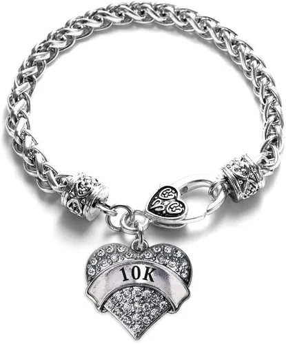 Vista 86 de Inspired Silver - Pulsera de plata con dije de corazón pavé con joyas de circonita cúbica