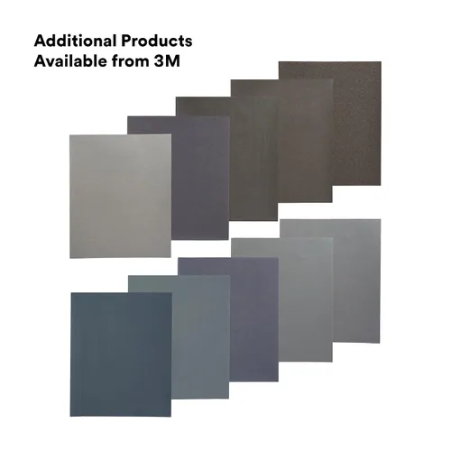 Vista 8 de 3M Wetordry Hoja Abrasiva, 413Q, 02004, Grano 320+, 9 x 11 pulgadas, Paquete de 50 Hojas de Papel de Lija para Lijado Automotriz, Lijado de Metal